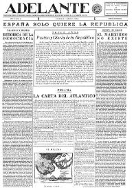 Adelante : Órgano del Partido Socialista Obrero [Español] (México, D. F.). Año III, núm. 53, 15 de abril de 1944 | Biblioteca Virtual Miguel de Cervantes