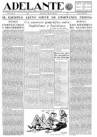 Adelante : Órgano del Partido Socialista Obrero [Español] (México, D. F.). Año III, núm. 55, 15 de mayo de 1944 | Biblioteca Virtual Miguel de Cervantes