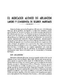 El mercader Alonso de Arlanzón lanero y comisionista de seguros marítimos / Manuel Basas | Biblioteca Virtual Miguel de Cervantes