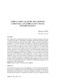Sobre la dificultad de ser Carolina Coronado: contemplación y "praxis" fenomenológica / Rebecca Haidt | Biblioteca Virtual Miguel de Cervantes