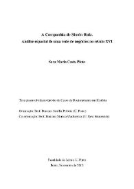 A Companhia de Simón Ruiz. Análise espacial de uma rede de negócios no século XVI / Sara Maria Costa Pinto | Biblioteca Virtual Miguel de Cervantes