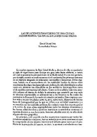 Las relaciones financieras de una ciudad mediterránea: Valencia en la Baja Edad Media / David Igual Luis | Biblioteca Virtual Miguel de Cervantes