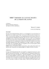 Miró y "Midrash": el caso de "Figuras de la pasión del Señor" / Kevin S. Larsen | Biblioteca Virtual Miguel de Cervantes