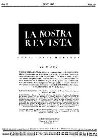 La Nostra Revista. Any II, núm. 18, juny 1947 | Biblioteca Virtual Miguel de Cervantes