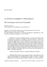 La novela picaresca y Pirandello / Francisco Estévez | Biblioteca Virtual Miguel de Cervantes