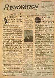 Renovación (México D. F.) : Órgano de la Federación de Juventudes Socialistas de España. Año I, núm. 9, 14 de octubre de 1944 | Biblioteca Virtual Miguel de Cervantes