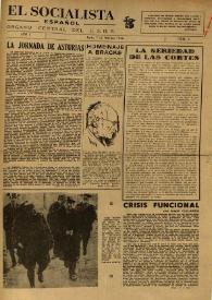El Socialista Español : órgano central del P.S.O.E. Año I, núm. 5, 7 de octubre de 1946 | Biblioteca Virtual Miguel de Cervantes