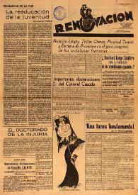 Renovación (Toulouse) : Boletín de Información de la Federación de Juventudes Socialistas de España. Núm. 8, 15 de agosto de 1945 | Biblioteca Virtual Miguel de Cervantes
