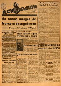 Renovación (Toulouse) : Boletín de Información de la Federación de Juventudes Socialistas de España. Núm. 10, 29 de agosto de 1945 | Biblioteca Virtual Miguel de Cervantes