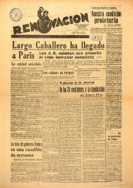 Renovación (Toulouse) : Boletín de Información de la Federación de Juventudes Socialistas de España. Núm. 13, 17 de septiembre de 1945 | Biblioteca Virtual Miguel de Cervantes
