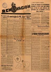 Renovación (Toulouse) : Boletín de Información de la Federación de Juventudes Socialistas de España. Núm. 15, 3 de octubre de 1945 | Biblioteca Virtual Miguel de Cervantes