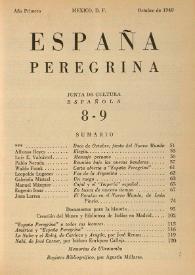 España Peregrina. Año I, núm. 8-9, octubre de 1940 | Biblioteca Virtual Miguel de Cervantes