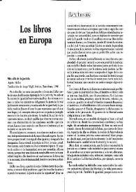 Cuadernos hispanoamericanos, núm. 487 (enero 1991). Los libros en Europa / B.M. y J.M. | Biblioteca Virtual Miguel de Cervantes