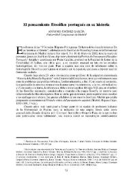El pensamiento filosófico portugués en su historia / Antonio Jiménez García | Biblioteca Virtual Miguel de Cervantes