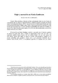 Mujer y narración en María Zambrano / María Luisa Maillard García | Biblioteca Virtual Miguel de Cervantes
