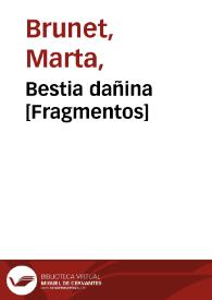 Bestia dañina [Fragmentos] / Marta Brunet | Biblioteca Virtual Miguel de Cervantes