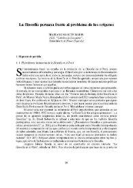 La filosofía peruana frente al problema de los orígenes / Mariano Martín Isabel | Biblioteca Virtual Miguel de Cervantes