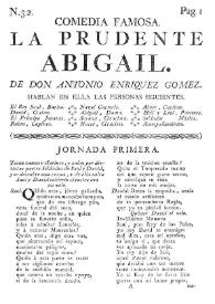 La prudente Abigail / de Don Antonio Enriquez Gomez | Biblioteca Virtual Miguel de Cervantes