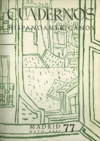 Cuadernos Hispanoamericanos. Núm. 77, mayo 1956 | Biblioteca Virtual Miguel de Cervantes