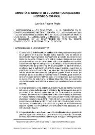Amnistía e indulto en el constitucionalismo español / Juan Luis Requejo Pagés | Biblioteca Virtual Miguel de Cervantes