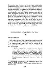 Valle-Inclán en "La reina castiza" (II) / Luis Sáinz de Medrano Arce | Biblioteca Virtual Miguel de Cervantes