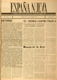 España nueva : Semanario Republicano Independiente. Año I, núm. 4, 15 de diciembre de 1945 | Biblioteca Virtual Miguel de Cervantes