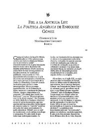 Fiel a la antigua ley: "La política de Angélica" de Enríquez Gómez / Constance H. Rose | Biblioteca Virtual Miguel de Cervantes