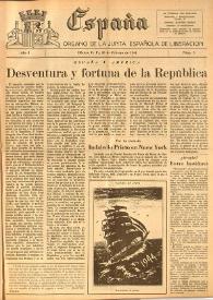 España : Órgano de la Junta Española de Liberación. Año I, núm. 5, 26 de febrero de 1944 | Biblioteca Virtual Miguel de Cervantes
