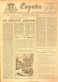España : Órgano de la Junta Española de Liberación. Año I, núm. 22, 1 de julio de 1944 | Biblioteca Virtual Miguel de Cervantes