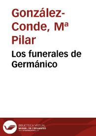 Los funerales de Germánico / Pilar González-Conde | Biblioteca Virtual Miguel de Cervantes