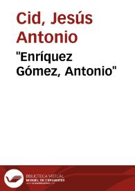 "Enríquez Gómez, Antonio" / Jesús Antonio Cid | Biblioteca Virtual Miguel de Cervantes