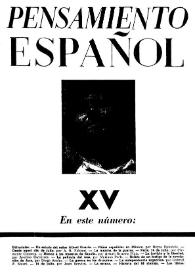 Pensamiento español. Año II, núm. 15, julio 1942 | Biblioteca Virtual Miguel de Cervantes