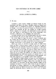 Dos historias de Buenos Aires / María Angélica Correa | Biblioteca Virtual Miguel de Cervantes