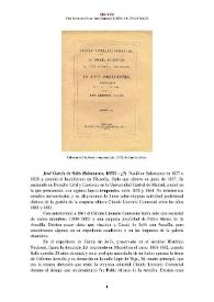 José García de Solís (Salamanca, 1837? - ¿?) [Semblanza] / Pilar Martínez Olmo | Biblioteca Virtual Miguel de Cervantes