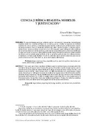 Ciencia jurídica realista: modelos y justificación / Álvaro Núñez Vaquero | Biblioteca Virtual Miguel de Cervantes