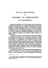 Acta de la sesión inaugural del Congreso de Americanistas en su cuarta reunión | Biblioteca Virtual Miguel de Cervantes