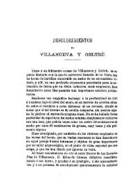 Portada:Descubrimientos en Villanueva y Geltrú / José Coroleu