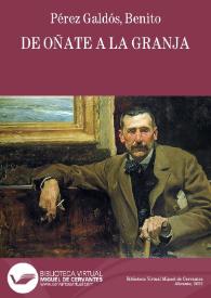 De Oñate a La Granja / B. Pérez Galdós | Biblioteca Virtual Miguel de Cervantes