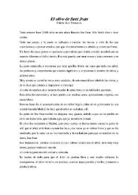 El olivo de Sant Joan / Fátima Siso Penouco | Biblioteca Virtual Miguel de Cervantes