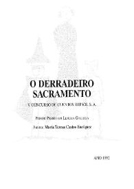 O derradeiro sacramento / María Teresa Castro Enríquez | Biblioteca Virtual Miguel de Cervantes