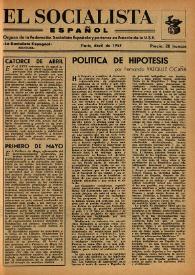 El Socialista Español : órgano central del P.S.O.E. Abril de 1957 | Biblioteca Virtual Miguel de Cervantes