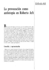 La provocación como antiutopía en Roberto Arlt / Fernando Aínsa | Biblioteca Virtual Miguel de Cervantes