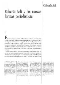 Roberto Arlt y las nuevas formas periodísticas / Sylvia Saítta | Biblioteca Virtual Miguel de Cervantes