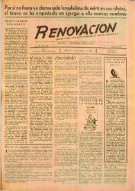 Renovación (México D. F.) : Órgano de la Federación de Juventudes Socialistas de España. Año III, núm. 22, 25 de febrero de 1946 | Biblioteca Virtual Miguel de Cervantes