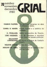 Grial : revista galega de cultura. Núm. 70, 1980 | Biblioteca Virtual Miguel de Cervantes