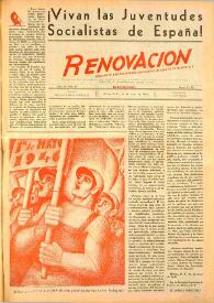 Renovación (México D. F.) : Órgano de la Federación de Juventudes Socialistas de España. Año III, núm. 24, núm. extraordinario, 1 de mayo de 1946 | Biblioteca Virtual Miguel de Cervantes