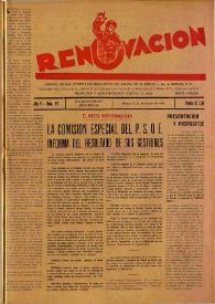 Renovación (México D. F.) : Órgano de la Federación de Juventudes Socialistas de España. Año V, núm. 39, noviembre de 1948 | Biblioteca Virtual Miguel de Cervantes
