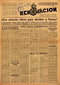 Renovación (Toulouse) : Boletín de Información de la Federación de Juventudes Socialistas de España. Núm. 96, 15 de junio de 1947 | Biblioteca Virtual Miguel de Cervantes