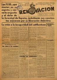 Renovación (Toulouse) : Boletín de Información de la Federación de Juventudes Socialistas de España. Núm. 105, 24 de agosto de 1947 | Biblioteca Virtual Miguel de Cervantes