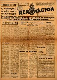 Renovación (Toulouse) : Boletín de Información de la Federación de Juventudes Socialistas de España. Núm. 106, 31 de agosto de 1947 | Biblioteca Virtual Miguel de Cervantes